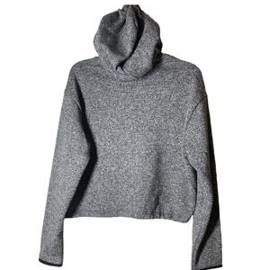 PINK Victoria's Secret Gray Hooded Cropped Pullover - M